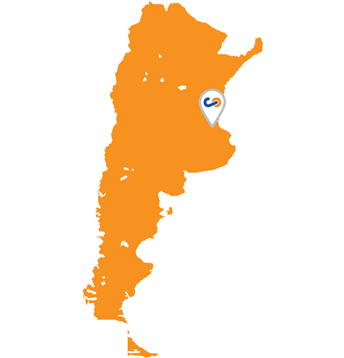 Country-map-Argentina-pins
